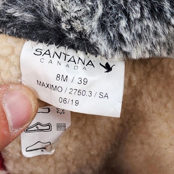 Santana Canada Maximo Snow Boot US 8 M Women's Red Platform Snow Pull-On Booys - Picture 15 of 15